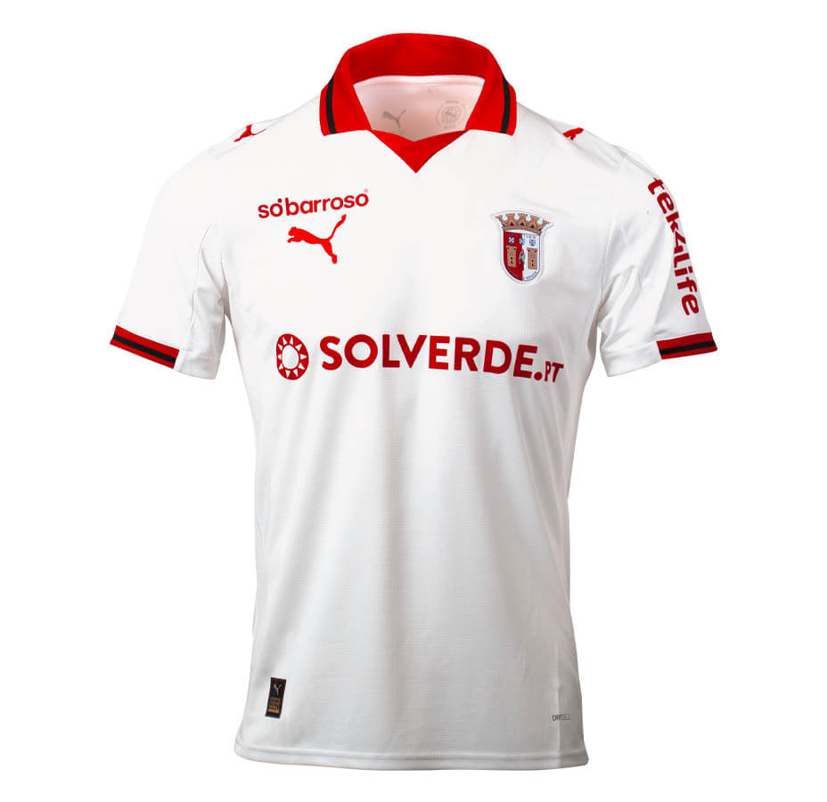 Camisola Braga branca alternativa 2025/26
