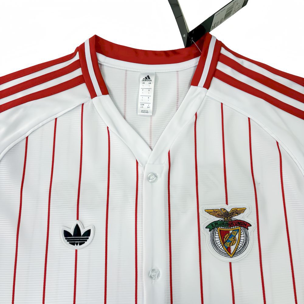 Camisola COM BOTÃO S L B x Originals branca 2025/26 - style baseball