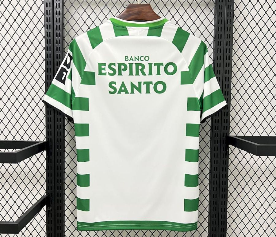 Camisola retro principal 2003/04 verde e branca