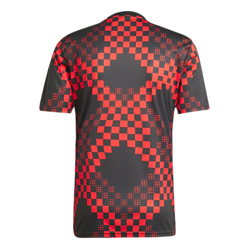 Camisola pré jogo vermelho/preto 2025/26