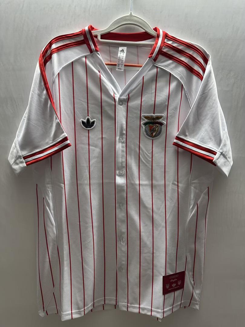 Camisola COM BOTÃO S L B x Originals branca 2025/26 - style baseball