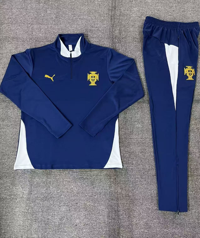 Fato de Treino portugal 2025/26 Meio fecho azul