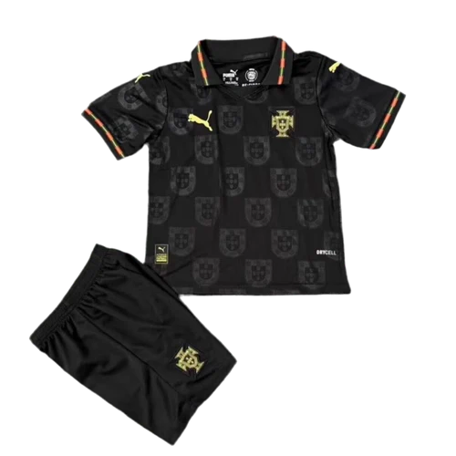 Conjunto infantil Seleção Portugal edição especial pantera negra EUSÉBIO preta 2025/26