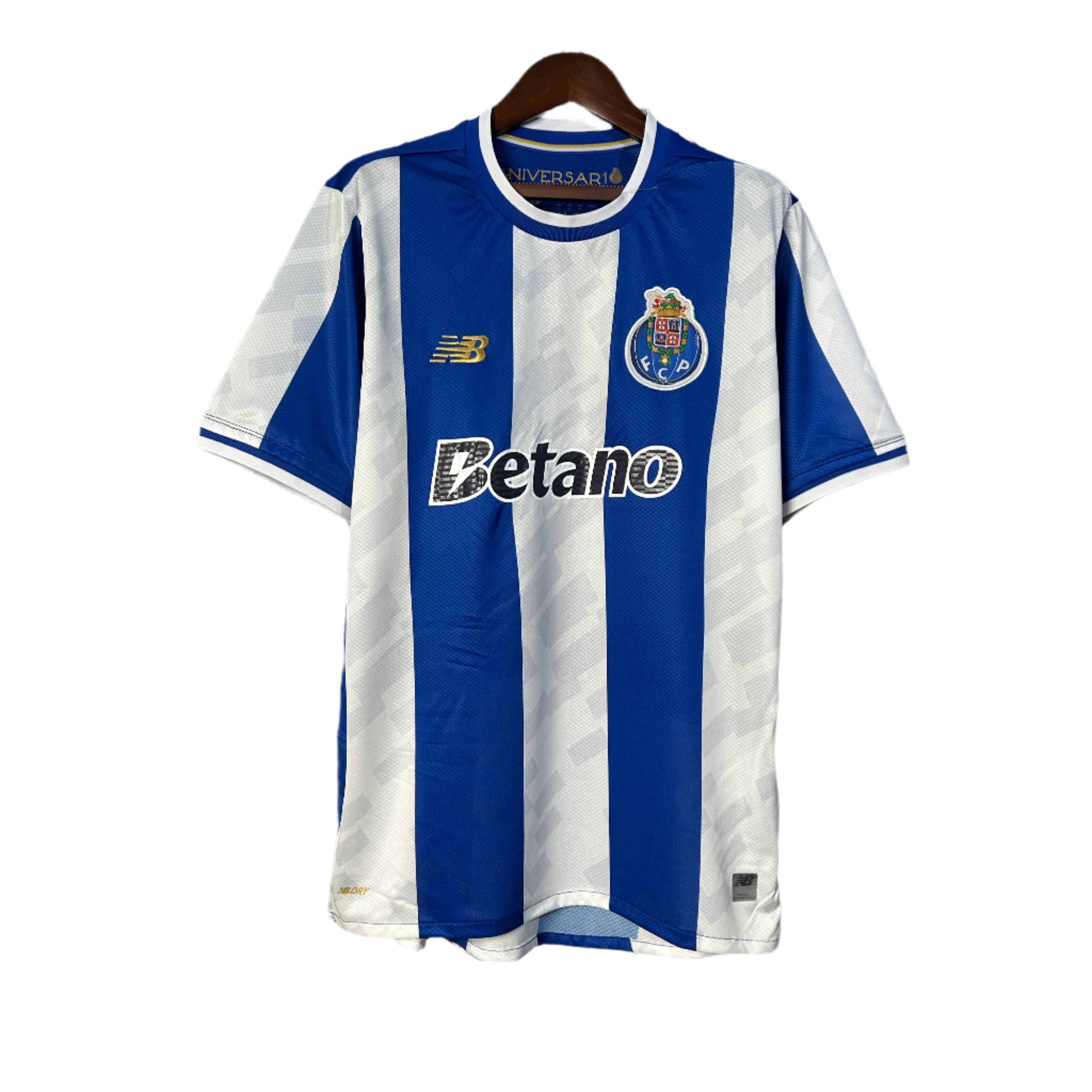 Camisola primeiro equipamento azul/branco 2025/26 Emblema bordado