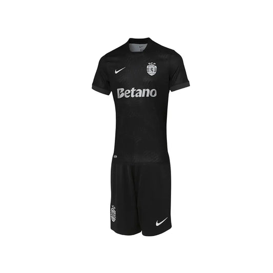 Conjunto infantil AWAY preto 2025/26 - LANÇAMENTO