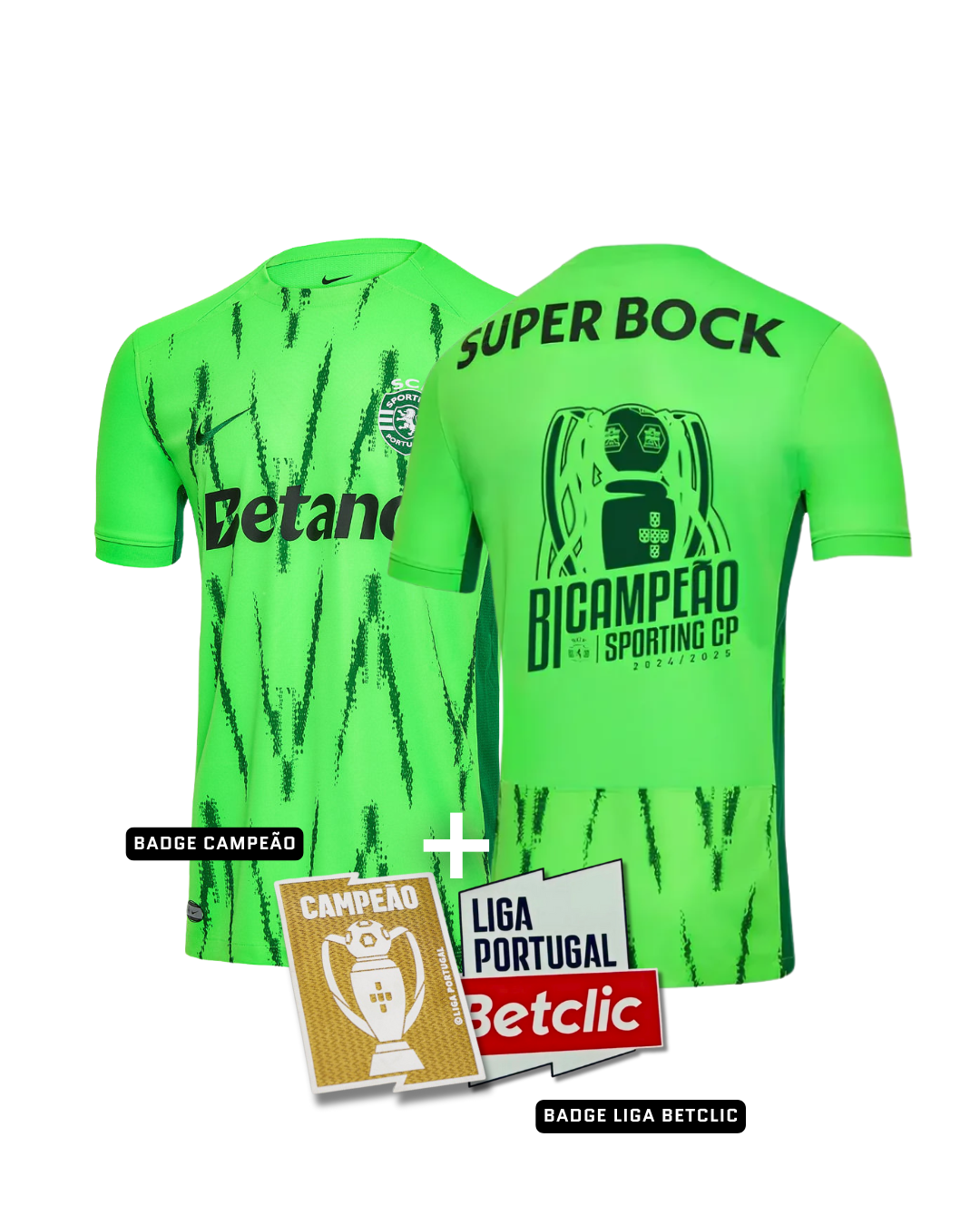 Camisola Bicampeão Terceiro 2024-2025 + BADGE CAMPEÃO & LIGA