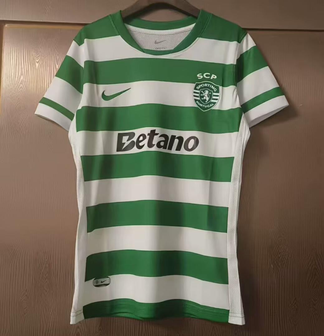 Camisola FEMININA principal 2025/26 verde e branca