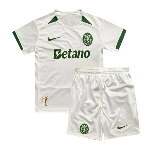 Conjunto infantil COM MEIAS alternativo 2024/25 - BRANCO