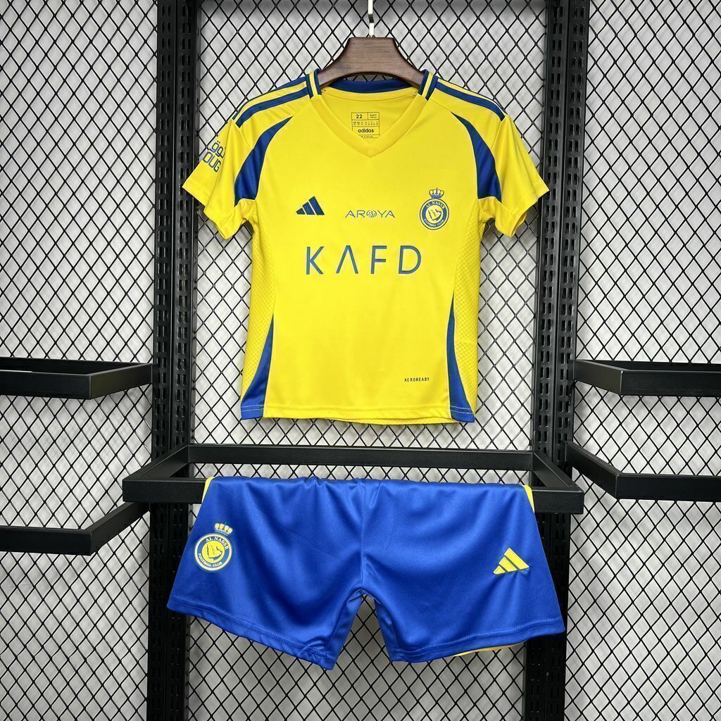 Conjunto infantil Al Nassr amarelo 24/25 home
