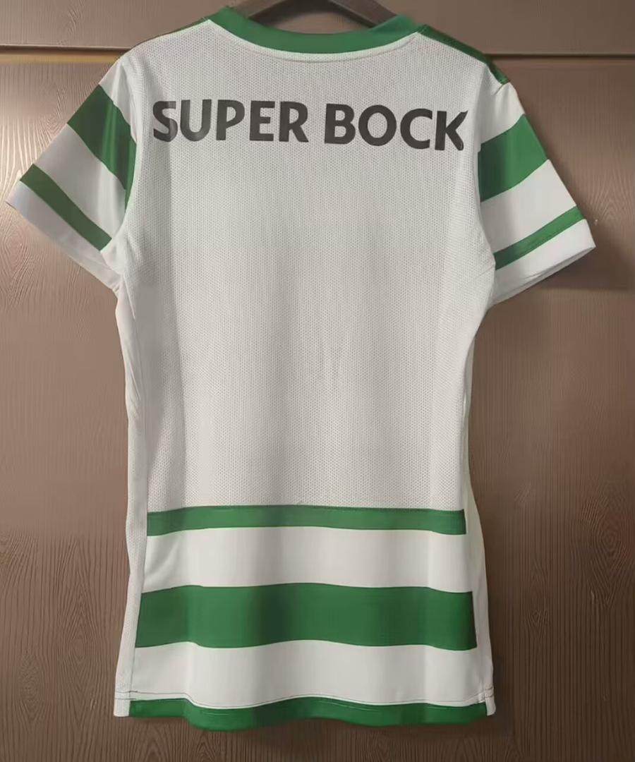 Camisola FEMININA principal 2025/26 verde e branca
