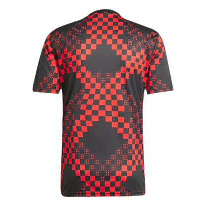 Camisola pré jogo vermelho/preto 2025/26