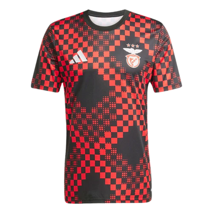 Camisola pré jogo vermelho/preto 2025/26