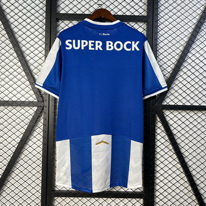 Camisola primeiro equipamento azul/branco 2025/26 Emblema bordado